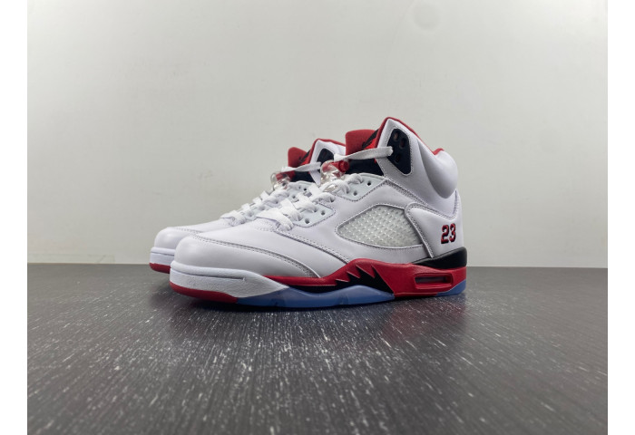 Air Jordan 5 Retro Fire Red Black Tongue (2013) 136027-120