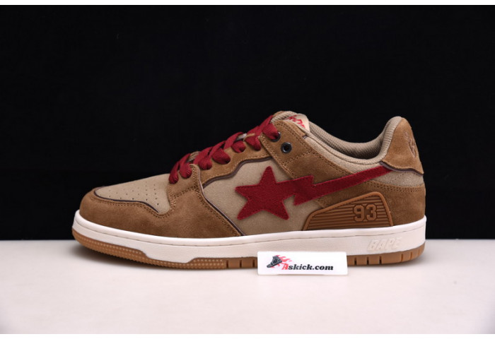 A Bathing Ape Bape SK8 to Nigo Brown/Red/White 1G70-191-030