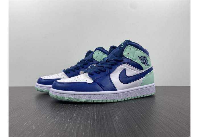 Air Jordan 1 Mid Blue Mint 554724-413