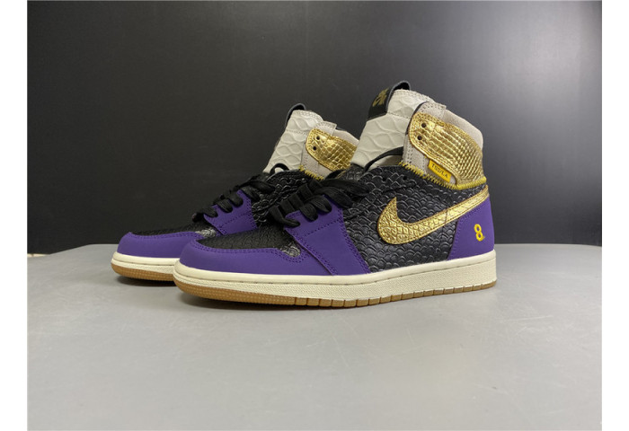 KOBE BRYANT X AIR JORDAN 1 HIGH OG BLACK-PURPLE 555088-171