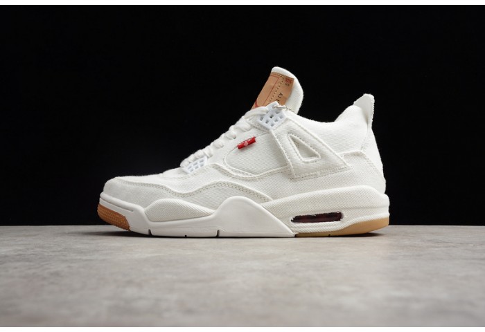 Air Jordan 4 Retro Levi''s White (Levi''s Tag)  AO2571-100