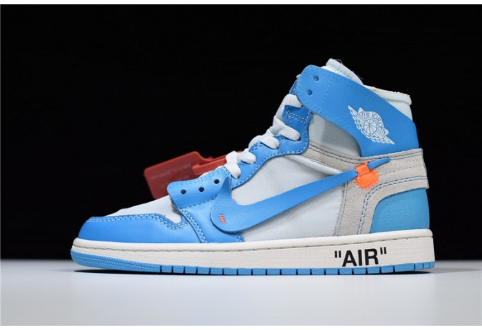 OF X Air Jordan 1 Retro High University Blue AQ0818-148
