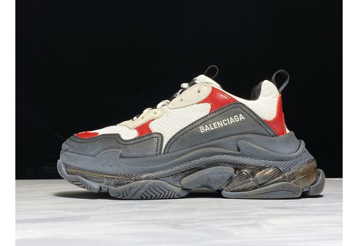 Balen TRIPLE S TRAINERS CLEAR SOLE BLACK /BROWN/ RED 541624  W09O1 9000
