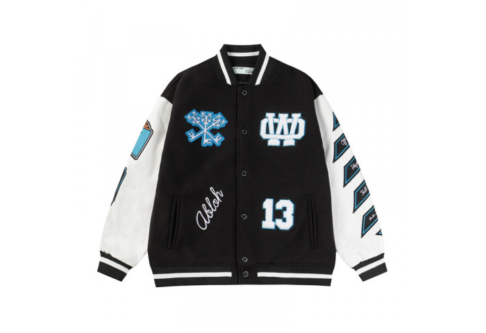 0ff white varsity jacket