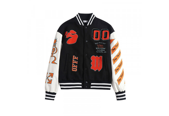 0ff white varsity jacket