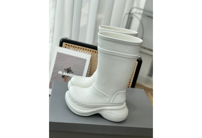 balen x Cr*0*s rubber rain boots-white