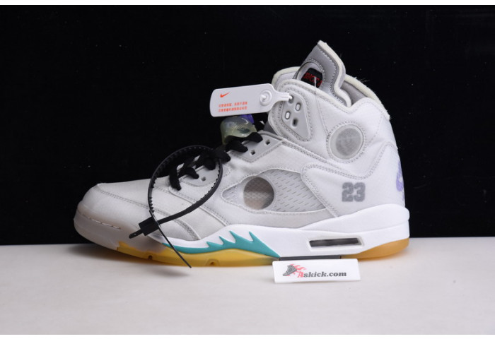 OF X Air Jordan 5 SP Grey Green CT8480-105
