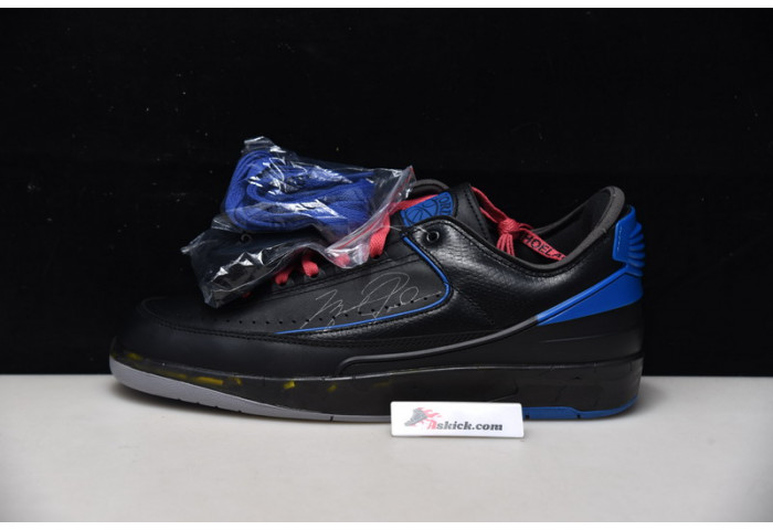 OF X Air Jordan 2 Retro Low SP Black Blue DJ4375-004