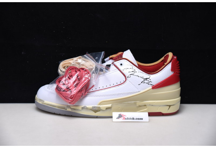 OF X Air Jordan 2 Retro Low SP White Red DJ4375-106