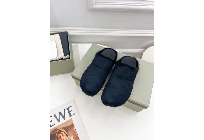 MARNI Black Fussbett Sabot Loafers