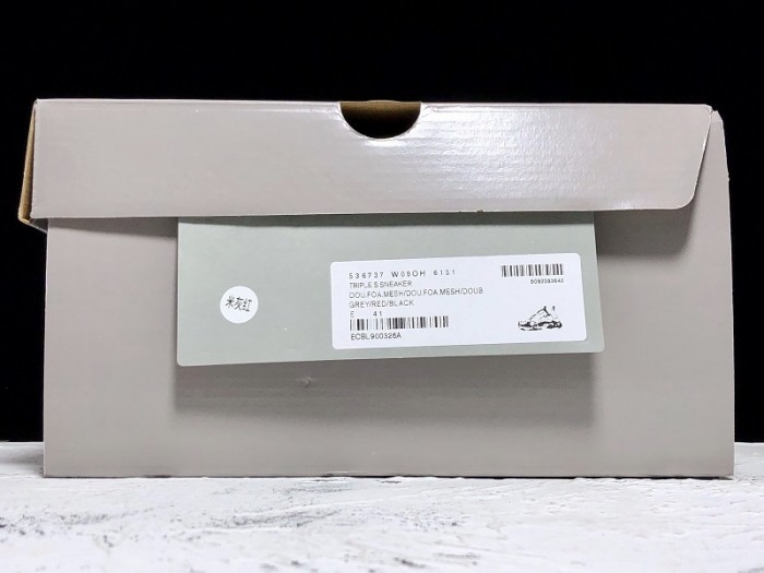 Balen TRIPLE S TRAINERS CLEAR SOLE  GREY GLOW  WHITE   541624  W09OH  1009