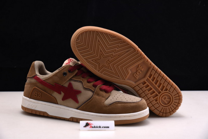A Bathing Ape Bape SK8 to Nigo Brown/Red/White 1G70-191-030
