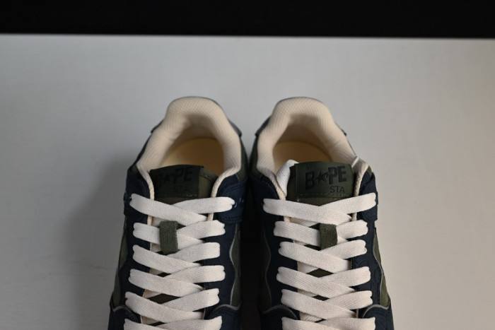 A Bathing Ape Bape SK8 Sta Army Green Dark Blue 1H80-191-019