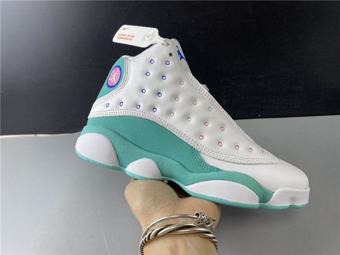 Air Jordan 13 Retro White Soar Green Pink 439358-100