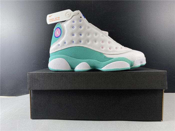 Air Jordan 13 Retro White Soar Green Pink 439358-100