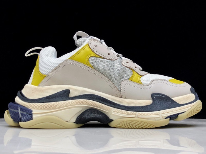 Balen TRIPLE S TRAINERS CLEAR SOLE  GREY YELLOW WHITE 541624 W09OH 1008