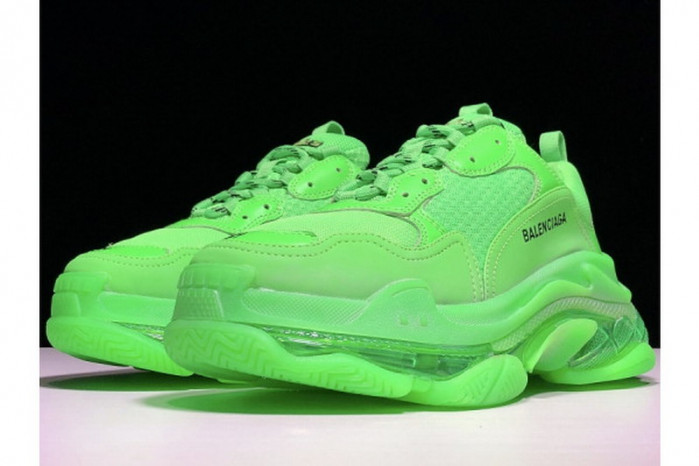 Balen Triple S Neon Green Clear Sol 541624 W09OL 3801