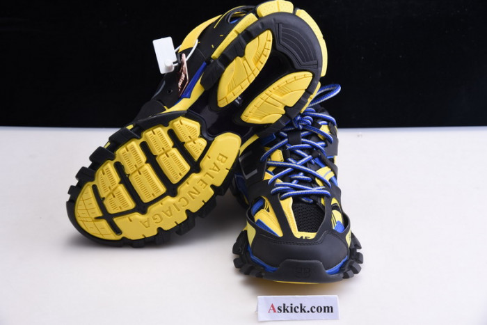 Balenciaga Track Sneakers BLACK FLUORESCENT YELLOW BLUE 542023 W1GB1 1121