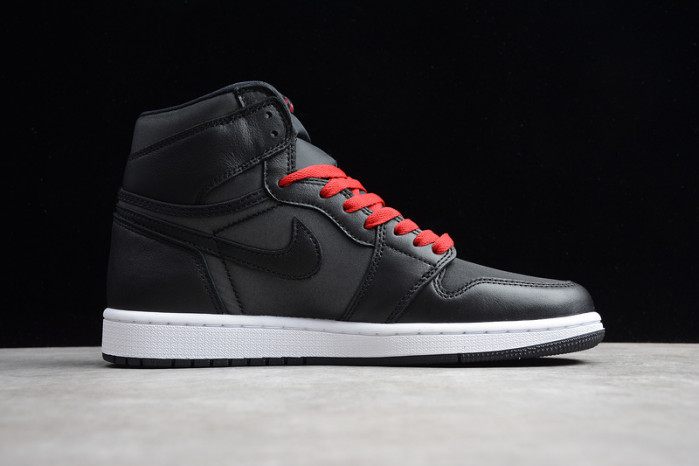 Air Jordan 1 Retro High Black Satin Gym Red 555088-060