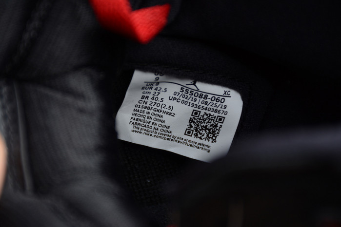 Air Jordan 1 Retro High Black Satin Gym Red 555088-060