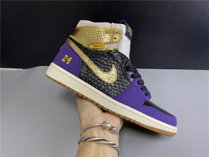KOBE BRYANT X AIR JORDAN 1 HIGH OG BLACK-PURPLE 555088-171