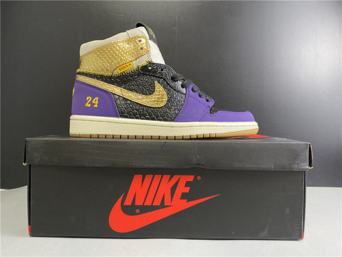 KOBE BRYANT X AIR JORDAN 1 HIGH OG BLACK-PURPLE 555088-171