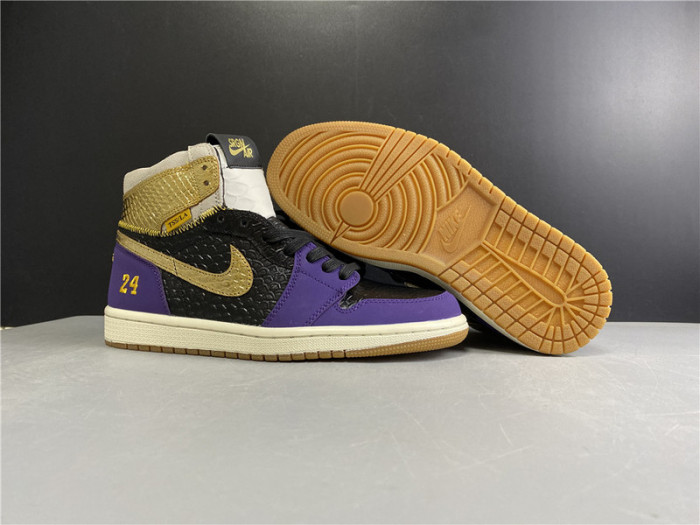 KOBE BRYANT X AIR JORDAN 1 HIGH OG BLACK-PURPLE 555088-171