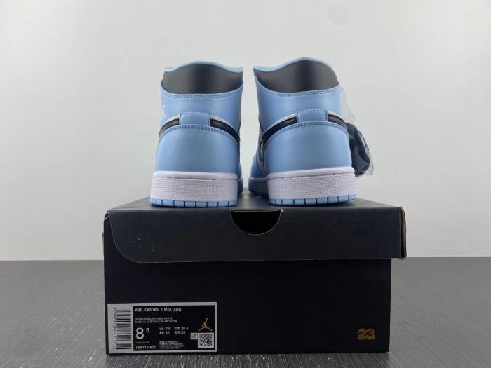 Air Jordan 1 Mid Ice Blue (GS) 555112-401