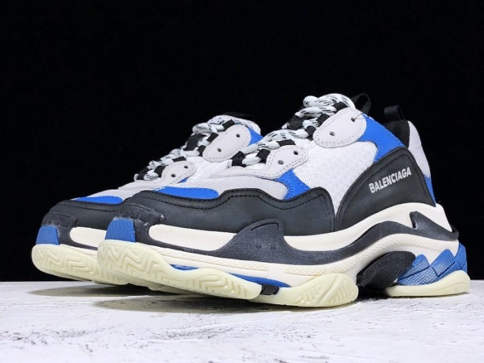 Balen TRIPLE S TRAINERS CLEAR SOLE B;ACK BLUE  WHITE   541624  W09OH  1007