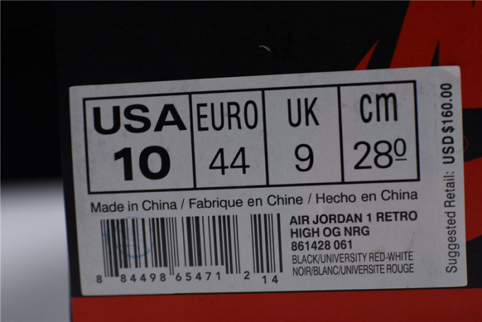 AIR JORDAN 1 RETRO "HOMAGE TO HOME" red 861428-061