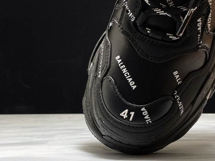 Balen TRIPLE S TRAINERS BLACK LETTERS  541624 W09O1 9013