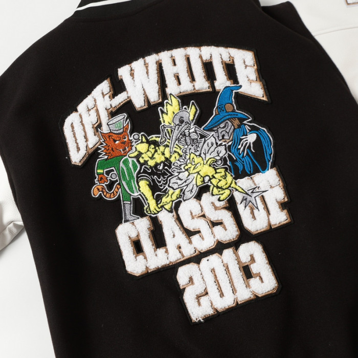 0ff white varsity jacket