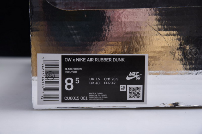 OF x Nike Air Rubber Dunk “Green Strike” CU6015-001