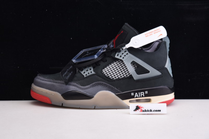 OF x Air Jordan 4 “Bred” CV9388-001