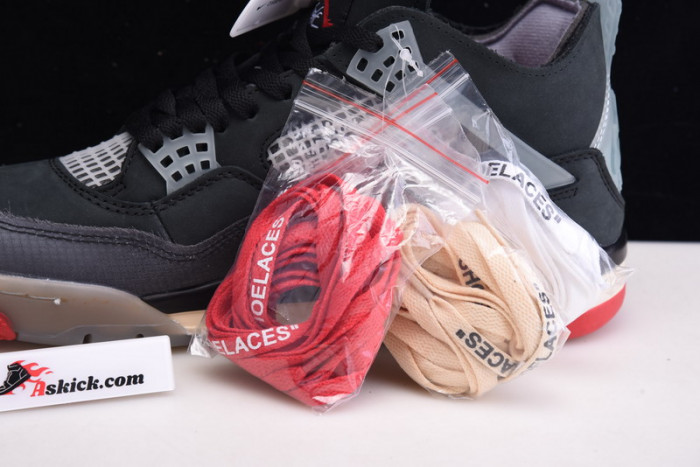 OF x Air Jordan 4 “Bred” CV9388-001