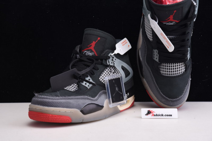 OF x Air Jordan 4 “Bred” CV9388-001