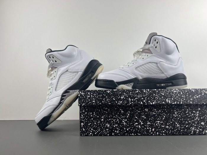Air Jordan 5 White/Black-Sail-Metallic Silver DD0587-110