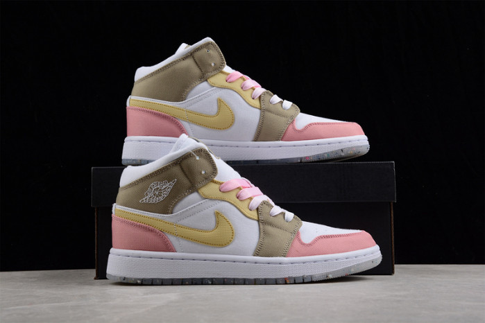 Air Jordan 1 Mid SE Pastel Vivid Green Grind  DJ0338-100
