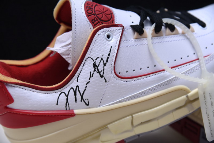 OF X Air Jordan 2 Retro Low SP White Red DJ4375-106