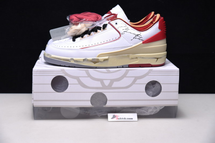 OF X Air Jordan 2 Retro Low SP White Red DJ4375-106