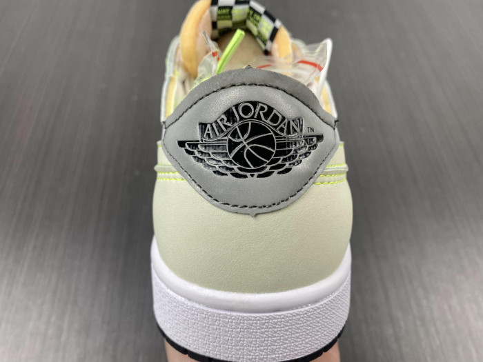 Air Jordan 1 Retro Low White Ghost Green Black DM7837-103