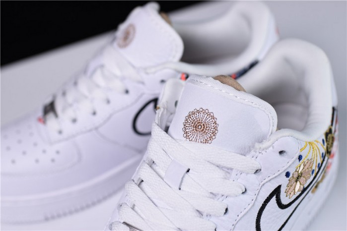Nike Air Force 1 07 LNY QS Lunar New Year White  Flowers WOMENS  AJ8298-100